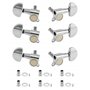 QWORK 6 pièces 3L3R Guitare Mécaniques Boutons