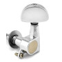 QWORK 6 pièces 3L3R Guitare Mécaniques Boutons, Cheville de Guitare, pour guitares électriques ou acoustiques, argent galvanisé