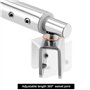 QWORK® Barre de Douche Réglable, 700-1200 mm Barre de Fixation pour Paroi Douche, Barre de Douche Télescopique pour Verre 8-10 m