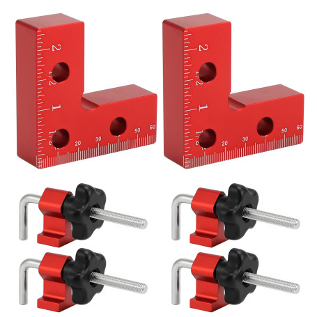 QWORK® Lot de 2 angles de positionnement à 90 degrés