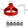 QWORK® Aide au perçage précis Perçage vertical avec douilles de perçage 5/6/7/8/9/10 mm - construction robuste en alliage d'alum