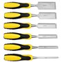 QWORK® 6 Pièces Ciseaux à Bois, Ciseaux Set 6 mm/12 mm/19 mm/25 mm/32 mm/38 mm, pour Travail du Bois et Sculpture
