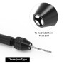 QWORK® Lot de 51 mini perceuse à main hand drill comprenant 48 forets hélicoïdaux (0.5-3.0 mm) et une pince àépiler, pour le per