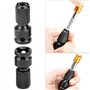 QWORK® 2 Pièces adaptateur de douille, adaptateur de douille à tige hexagonale 1/2" à entraînement carré 1/4", adaptateur de dou