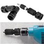 QWORK® 2 Pièces adaptateur de douille, adaptateur de douille à tige hexagonale 1/2" à entraînement carré 1/4", adaptateur de dou
