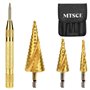 MTSCE 4PCS HSS Foret Etage avec Poinçon de Centre Automatique