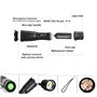 Constefire lampe Torche de poche LED haute puissance avec 2 piles rechargeables 18650, lampe de poche tactique avec chargeur USB