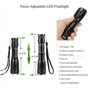 Constefire lampe Torche de poche LED haute puissance avec 2 piles rechargeables 18650, lampe de poche tactique avec chargeur USB