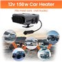 Chauffage portable pour voiture, 150 W 12 V, ventilateur de pare-brise automobile avec prise allume-cigare, dégivreur de fenêtre