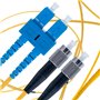 BEYONDTECH Jarretière Optique SC à FC OS2 Monomode Duplex (8 Mètres) - Cordon de Brassage Câble Fibre Optique UPC/UPC - 9/125 (L