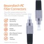 BEYONDTECH Jarretière Optique SC à FC OS2 Monomode Duplex (8 Mètres) - Cordon de Brassage Câble Fibre Optique UPC/UPC - 9/125 (L
