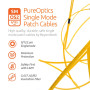 BEYONDTECH Jarretière Optique SC à FC OS2 Monomode Duplex (8 Mètres) - Cordon de Brassage Câble Fibre Optique UPC/UPC - 9/125 (L