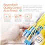 BEYONDTECH Jarretière Optique SC à FC OS2 Monomode Duplex (8 Mètres) - Cordon de Brassage Câble Fibre Optique UPC/UPC - 9/125 (L