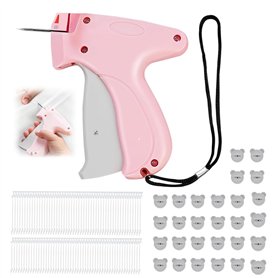 Mini Pistolet à Point Rapide pour Vêtements - Avec 50 Boucles Ours et 660 Aiguilles en Plastique - Fixateur Rapide et Outil de M