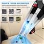 RIKIN Aspirateur à Main sans Fil 8500 Pa Aspirateur Voiture Rechargeable Aspirateur de Table Puissant 120 W Portable avec Lampe 