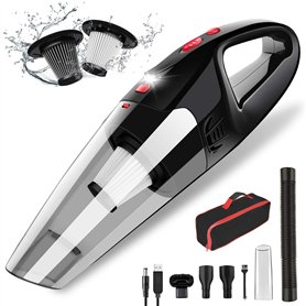 AOKBON Aspirateur à Main sans Fil Rechargeable Aspirateur Puissant Portable 120W 8500Pa avec Filtre HEPA Lampe LED pour Maison B