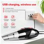AOKBON Aspirateur à Main sans Fil Rechargeable Aspirateur Puissant Portable 120W 8500Pa avec Filtre HEPA Lampe LED pour Maison B