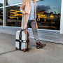 AWAMRWA Sangle de valise - Avec serrure TSA - Avec code numérique à 3 chiffres - Avec étiquette nominative - Sangle de valise - 