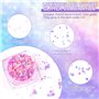 AWAMRWA Paillettes Visage - 12 Couleurs De Paillettes Gel Lumineuse Paillettes Gel Visage Maquillage Festival Fluorescent Paille