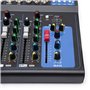 Table De Mixage Audio Studio Bluetooth Mixer Mélangeur Audio Stéréo Mélangeur De Ligne 4 Canaux Dj Amplificateur 6 Modes De Musi