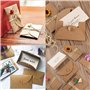 iYinJuan 100pcs Enveloppes en Papier Kraft, Mini Enveloppes avec Fermeture en Forme de Cœur, Creative Rétro Enveloppe de Carte P