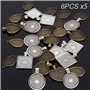 MEJOSER 31PCS Plateaux à Pendentif Moules en Silicone avec 30pcs Corde Collier 1.5mm en Résine Epoxy Métal Fabrication Bricolage
