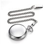 TREEWETO Montre de Poche Unisexe avec chaîne analogique - Remontage Manuel - Antique - Mécanisme Apparent - Chiffres Romains - A