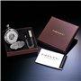 TREEWETO Montre de Poche Unisexe avec chaîne analogique - Remontage Manuel - Antique - Mécanisme Apparent - Chiffres Romains - A