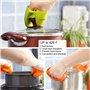 Meijubol Lot de 2 paires de gants épais en silicone résistant à la chaleur (vert et orange) pour la cuisine et la pâtisserie