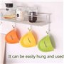 Meijubol Lot de 2 paires de gants épais en silicone résistant à la chaleur (vert et orange) pour la cuisine et la pâtisserie