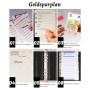 Lot de 89 classeurs à anneaux A6 - En cuir - 6 trous - Pour ordinateur portable - Avec carte budgétaire, calendrier, carte, sac 