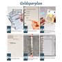 Lot de 92 classeurs à anneaux A6 - En cuir - 6 trous - Pour ordinateur portable - Avec carte budgétaire, calendrier, carte, sac 