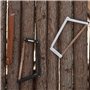 Yusat Scie à archet pliable de 33 cm, scie à main rectangulaire multifonction pour le camping, la survie, le travail du bois