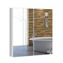 COSTWAY Armoire Murale Salle de Bain avec 2 Miroirs