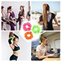 Serre Poignet Fluo Annees 80 12 Pièces Set 6 Pièces Bracelet Fluo 3 Pièces Bandeau et 3 élastiques à Cheveux Fluo Fluo Rétro Acc