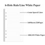 Lot de 2 recharges de papier ligné A6 pour classeur personnel Filofax – 160 feuilles/320 pages de papier avec 5 intercalaires co
