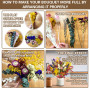 KAOHONG Bouquet de Fleurs Séchées Naturelles Vraies Naturel Fleurs Décoration pour Mariage, décoration Maison fête DIY Bougie Fa