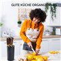 Blocs Couteaux sans Couteaux, Porte Couteaux Noir Vides de Cuisine, pour 8 Couteaux de Toutes Sortes, Universel Porte-Couteaux, 