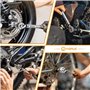 VIGRUE Clé dynamométrique pour vélo, clé dynamométrique 1/4", 5-25 Nm, précision d'erreur ±4% avec tige d'extension, joint unive