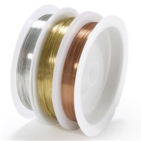 3 Rouleaux Fil de Cuivre Bijoux
