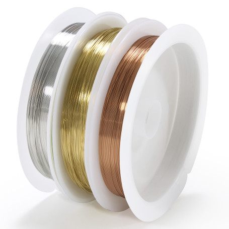 3 Rouleaux Fil de Cuivre Bijoux