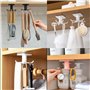 Nmgkokew Lot de 2 Porte Ustensiles Cuisine,Rotatif à 360° Support Ustensiles Cuisine,Sans Perçage Rangement Organiseur Rack avec