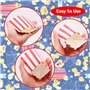 Roysmart Popcorn Boîtes, 50 Pcs Boîtes à Popcorn en Papier, Pot Popcorn Rétro pour Les Fêtes, Anniversaires, Soirées Cinéma