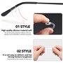 20 Paires de Coussinets Antidérapants en Silicone pour Lunettes, Crochets D'oreille pour Lunettes, Crochets Souples Antidérapant