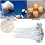 50 Piècesmèche de Bougie, Mèches de Bougie en Coton, Mèches de Coton Naturel pour la Fabrication de Bougies DIY, Aromathérapie d