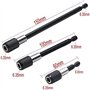 Rallonge de foret flexible pour tige - 1 adaptateur de visseuse d'angle de 105 ° - 3 adaptateurs de douille pour visseuse sans f