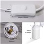 nuoyi Lot de 5 douilles E27 avec interrupteur et câble d'alimentation, douille E27 pour LED, halogènes et ampoules à économie d'