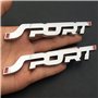 Auto Emblème Sport en Alliage, HUAPX Lot de 2 décalcomanies d'insigne de Logo de Coffre arrière d'aile latérale de Voiture (Arge