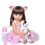 ZIYIUI Poupée Reborn 22 Pouces 55 Cm Réaliste Fille Plein Corps Silicone Vinyle Fait Main Bebe Reborn Nouveau-né Reborn Baby Dol