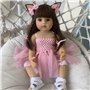 ZIYIUI Poupée Reborn 22 Pouces 55 Cm Réaliste Fille Plein Corps Silicone Vinyle Fait Main Bebe Reborn Nouveau-né Reborn Baby Dol